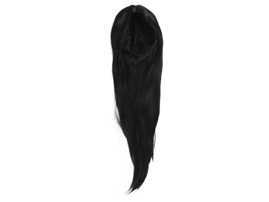 Peluca Negra Larga Recta De Pelo Sintético Para Fiesta Y Cosplay De Mujer