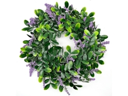 Corona De Flores Artificiales De Lavanda Para Decoración De Bienvenida En La Puerta, Bodas, Jardín, 35 Cm
