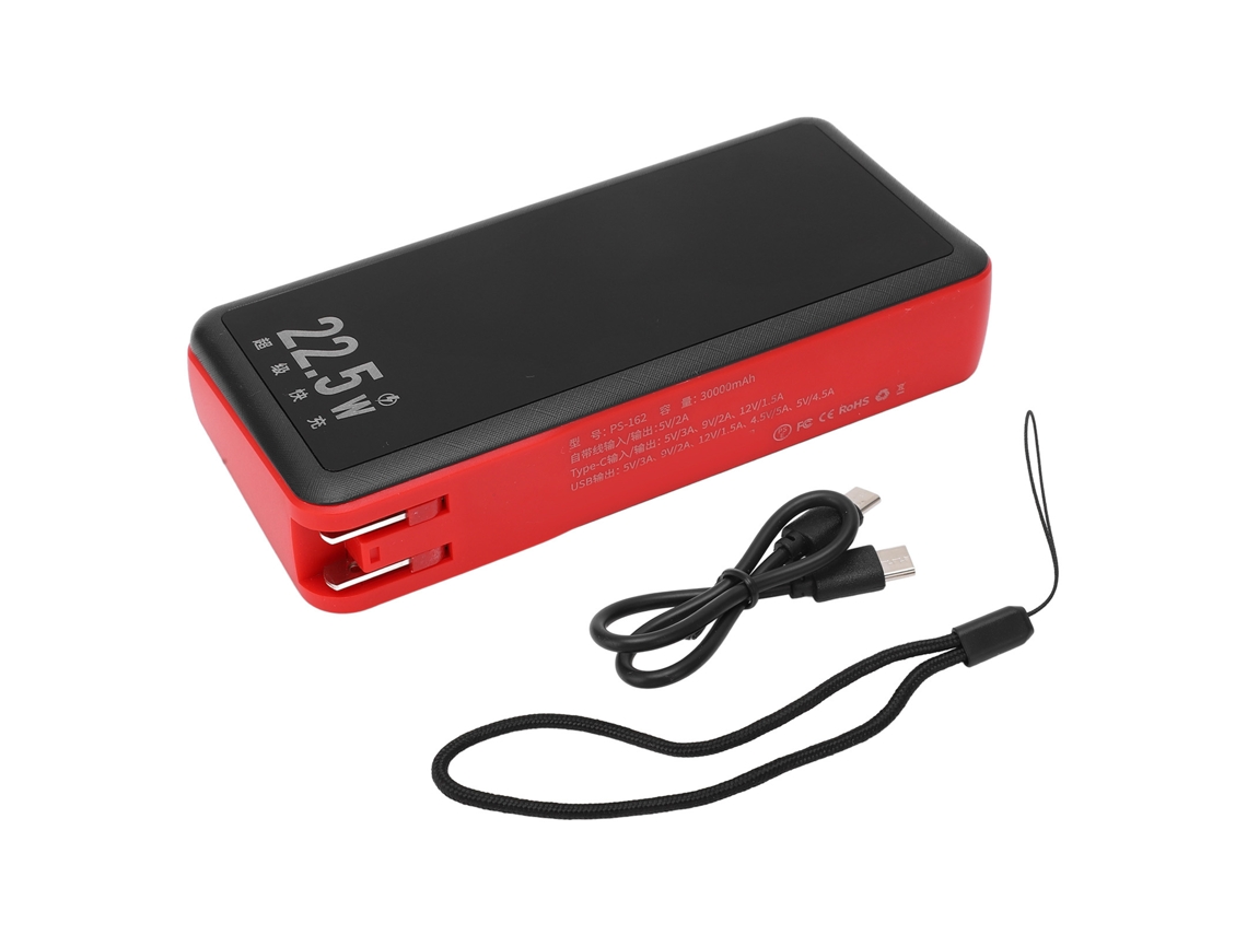 2026-cargador Portátil Solar De 30000mah Con Carga Rápida Y Luz Led De Emergencia Para Exterior