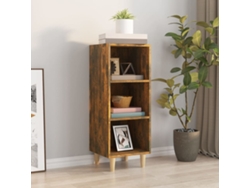 Aparador | Mueble De Comedor | Buffet Madera Contrachapada Roble Ahumado 34,5x32,5x90 Cm Wsd588771