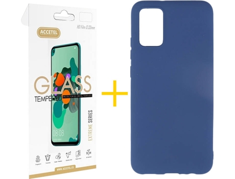 Kit Funda + Protector de Pantalla Samsung A02s ACCETEL 2863 Azul