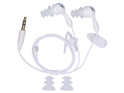 Auriculares Inalámbricos De Conducción Ósea Impermeables Con Tapones Intercambiables Para Natación Correr Surf Blanco