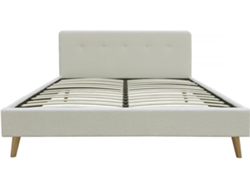 Cama con biombo bouclette Nemo'' 140x190 - Crema