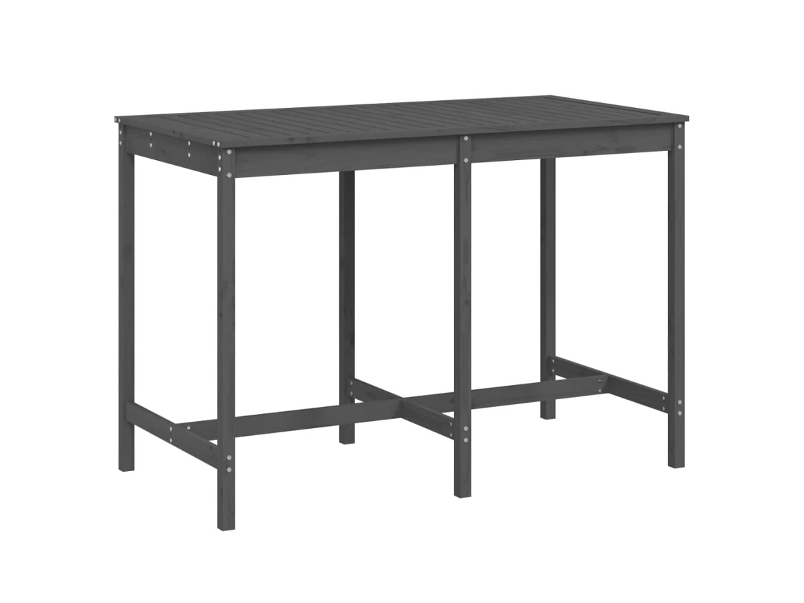 Maison Exclusive - Mesa De Jardín Madera Maciza Pino Gris 159,5x82,5x110 Cm