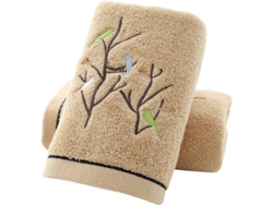2026-set De 2 Toallas De Baño Suaves Y Altamente Absorbentes De Lujo 34x75 Cm (marrón)