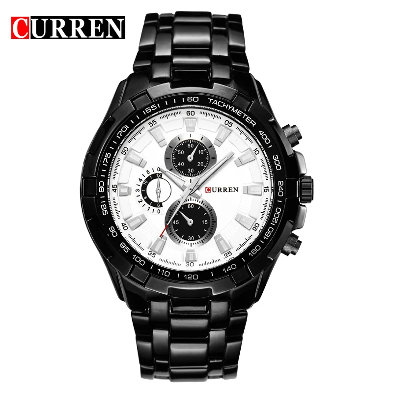 Reloj Deportivo Para Hombre (blanco Y Negro), Resistente Al Agua.