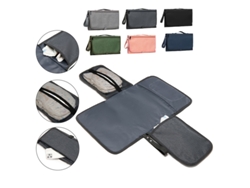 Bolsa cambiadora portátil para bebé, impermeable, plegable, ideal para viajes y actividades al aire libre (gris oscuro).