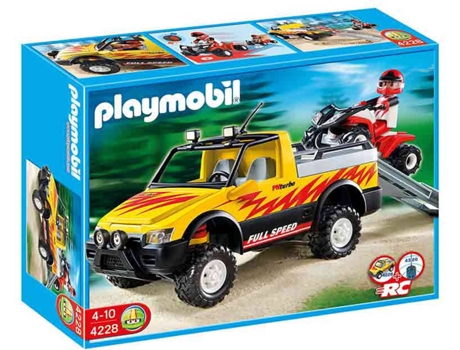 PLAYMOBIL PLAYMOBIL RC Pick-Up con Quad de Carreras (Edad Mínima: 4)
