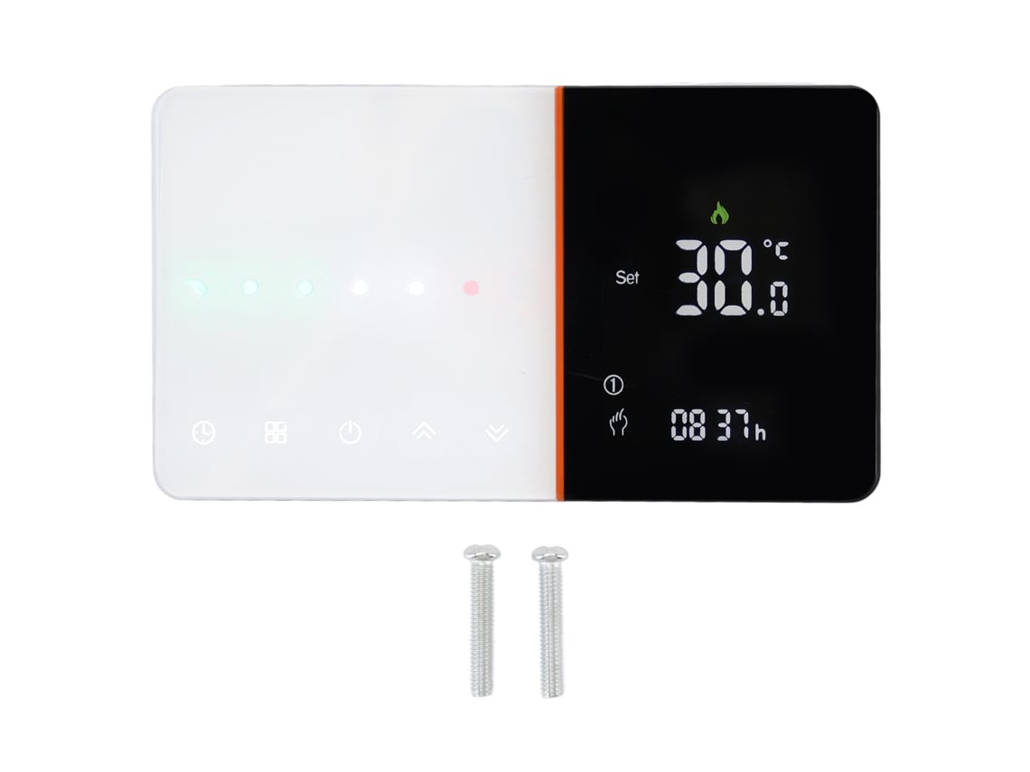 Termostato Inteligente Programable Con Wi-fi, Detección De Pm2.5 Y Control Por Voz Para Caldera De Gas - Blanco