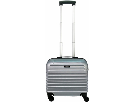 Maletin Maleta Trolley Equipaje de Mano con 4 Ruedas giratorias Compartimiento Comercial piloto (Gris) COSHANO