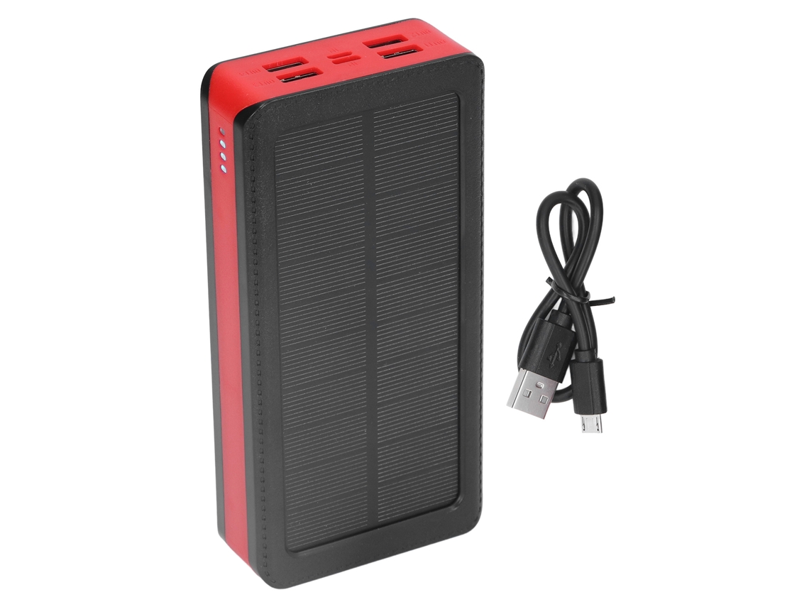 2026-batería Solar Portátil 30000mah Con 32 Luces Led Y 4 Puertos Usb Para Camping Senderismo Emergencias