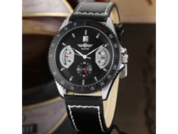 Reloj Automático Mecânico Impermeável Para Homem Winner (preto)
