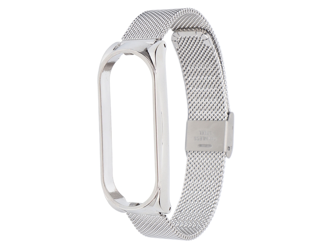 Pulsera De Acero Para Xiaomi Mi Band 6 Y Mi Band 5 Nfc, Pulsera De Repuesto Metálica Plateada