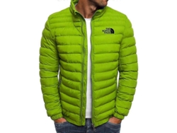Chaqueta Hombre Invierno Algodón Caliente Suave Casual Talla 3xl Verde Cremallera Manga Regular