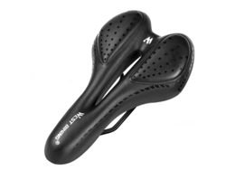 Asiento de bicicleta de montaña West Biking de cuero sintético y gel, cómodo y a prueba de golpes.