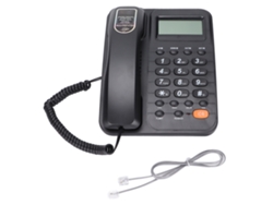 Teléfono Fijo Kx-t2029cid Con Identificador De Llamadas, Interfaz De Extensión Y Sin Batería, Color Negro.