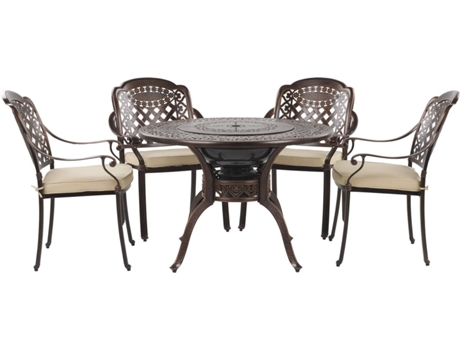 Conjunto de jardín mesa con parilla marrón BELIANI Manfria