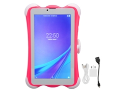 Tableta HD para niños de 7 pulgadas, 3 GB/32 GB, Wifi, Dual SIM, rosa, cámara de 2 MP, luz dorada