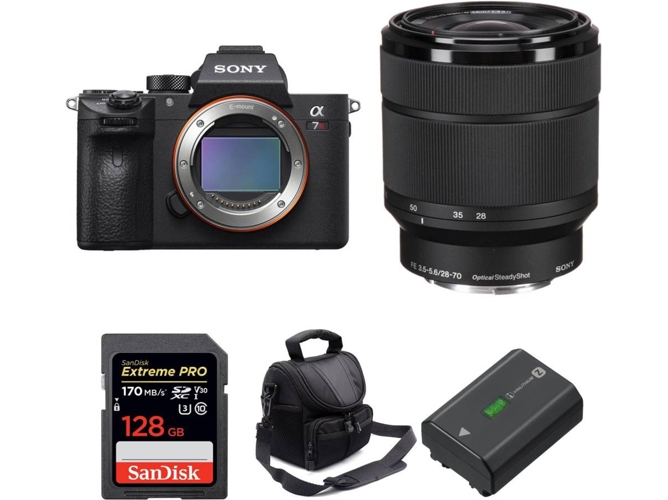Kit Cámara Mirrorless SONY Alpha 7R III + SEL FE 28-70 mm f/3,5-5,6 OSS + SanDisk 128GB + NP-FZ100 + Bolsa