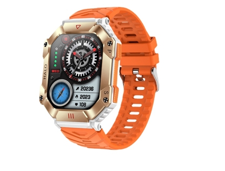 Reloj inteligente para hombre, brújula meteorológica, asistente de voz AI, modo deportivo, aventura al aire libre, resistente al agua, llamada Blue...