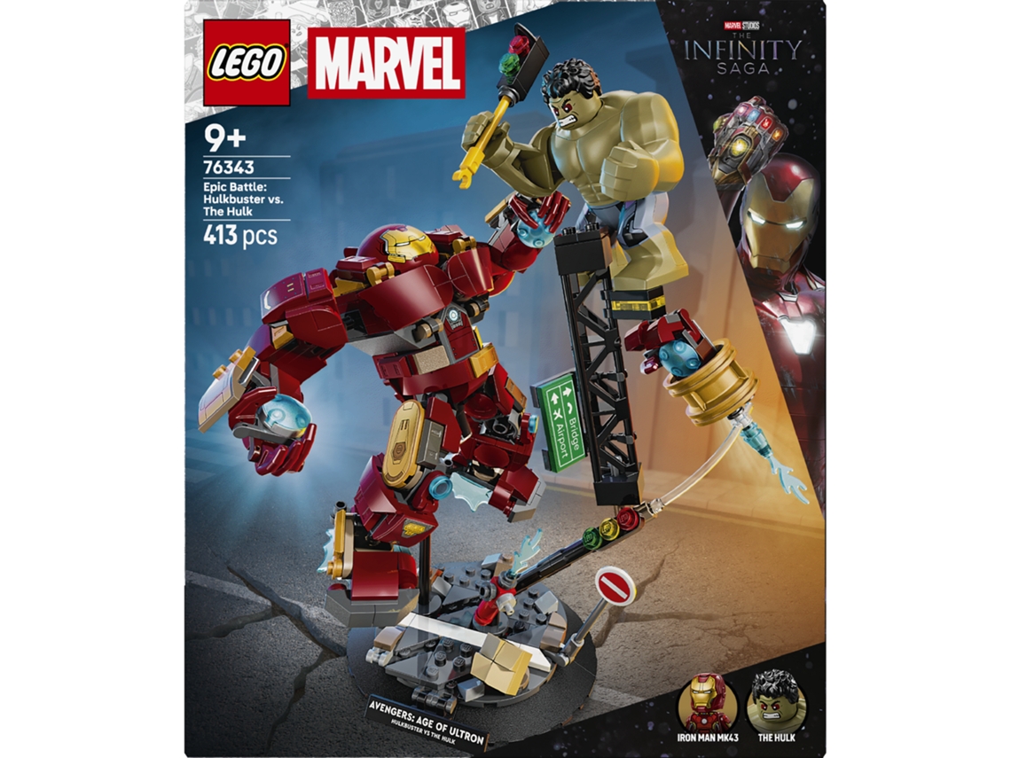 Lego® 76343 Marvel Batalla: Hulkbuster Vs. Hulk – 2 Figuras De Acción Y Minifigura Iron Man 9+