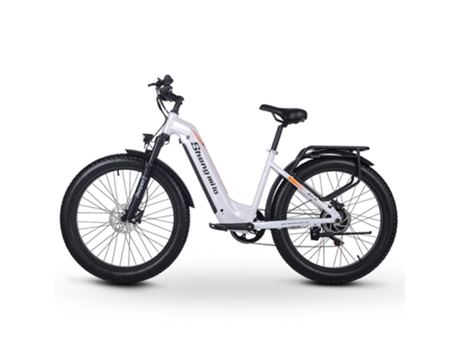 Bicicleta eléctrica SHENMILO Mx06 Bafang1000W Motor pico 48V17.5Ah Batería blanca Samsung