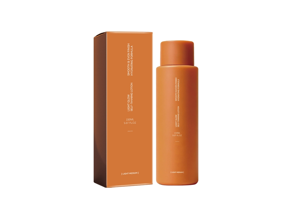 Loción autobronceadora natural de color marrón claro
