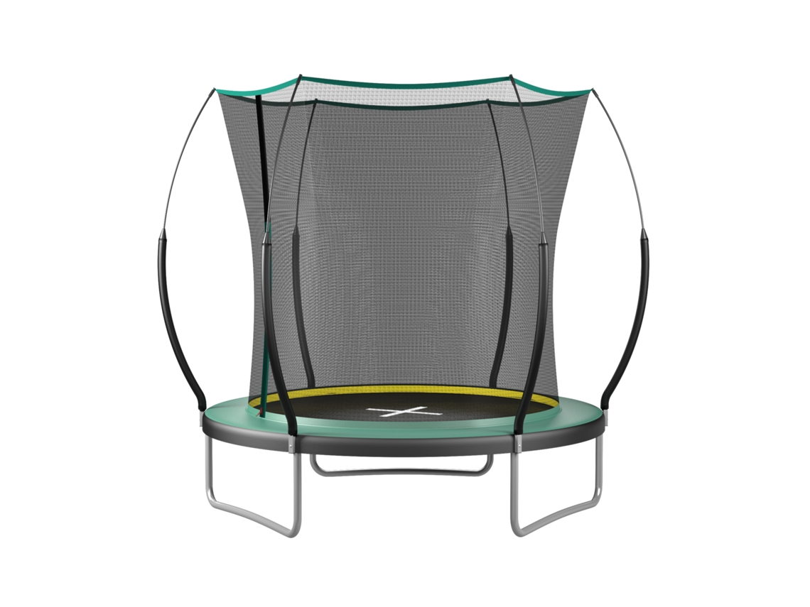 Cama Elástica De Seguridad Sin Muelles, 183 Cm, Con Red De Jardín.