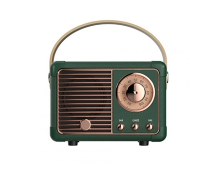 Altavoz Hw11 portátil retro clásico mini tarjeta de audio radio inalámbrica viaje reproductor de música verde