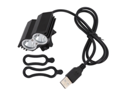 Luz delantera LED para bicicleta BJ de 2000 lm, potente faro de montaña, recargable por USB, ideal para ciclismo nocturno al aire libre.