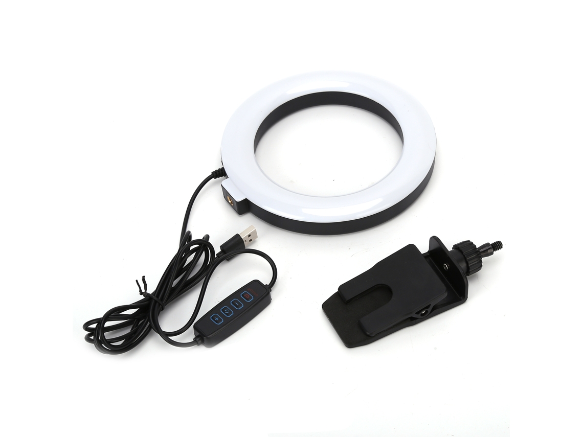 Luz de relleno ajustable de 6 pulgadas (2026) para videoconferencias USB, luz LED para reuniones y vídeos multimedia.