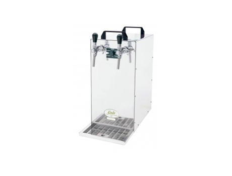 Dispensador de cerveza Enfriador en seco de 2 líneas fabricado en acero inoxidable LINDR Kontakt 155 / R Green Line, 160 litros / h