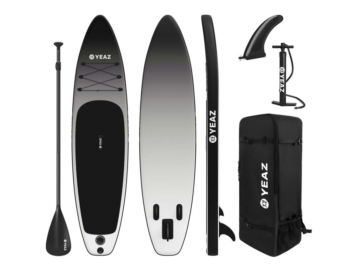 Conjunto de Paddle Surf YEAZ Black Sands Beach Exotrace Pro Set (305x78x15 cm)