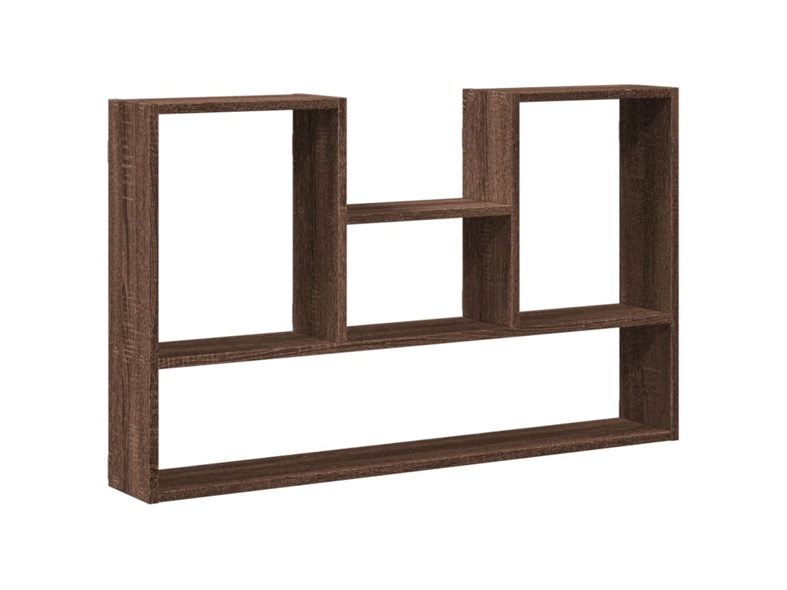 Maison Exclusive - Estantería De Pared Madera Ingeniería Marrón Roble 99x15x60 Cm