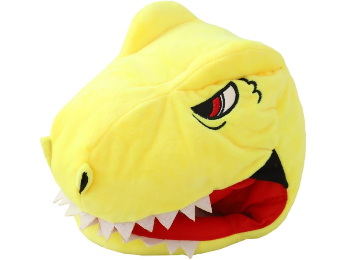 Gorro De Dinosaurio Amarillo De Peluche, Accesorio De Disfraz Para Carnaval Y Cosplay.