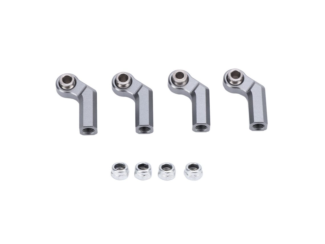 4 Rótulas Metálicas Para Coches Rc Con Diámetro De 7,0 Mm, Rosca M4, Alta Precisión, Color Titanio.
