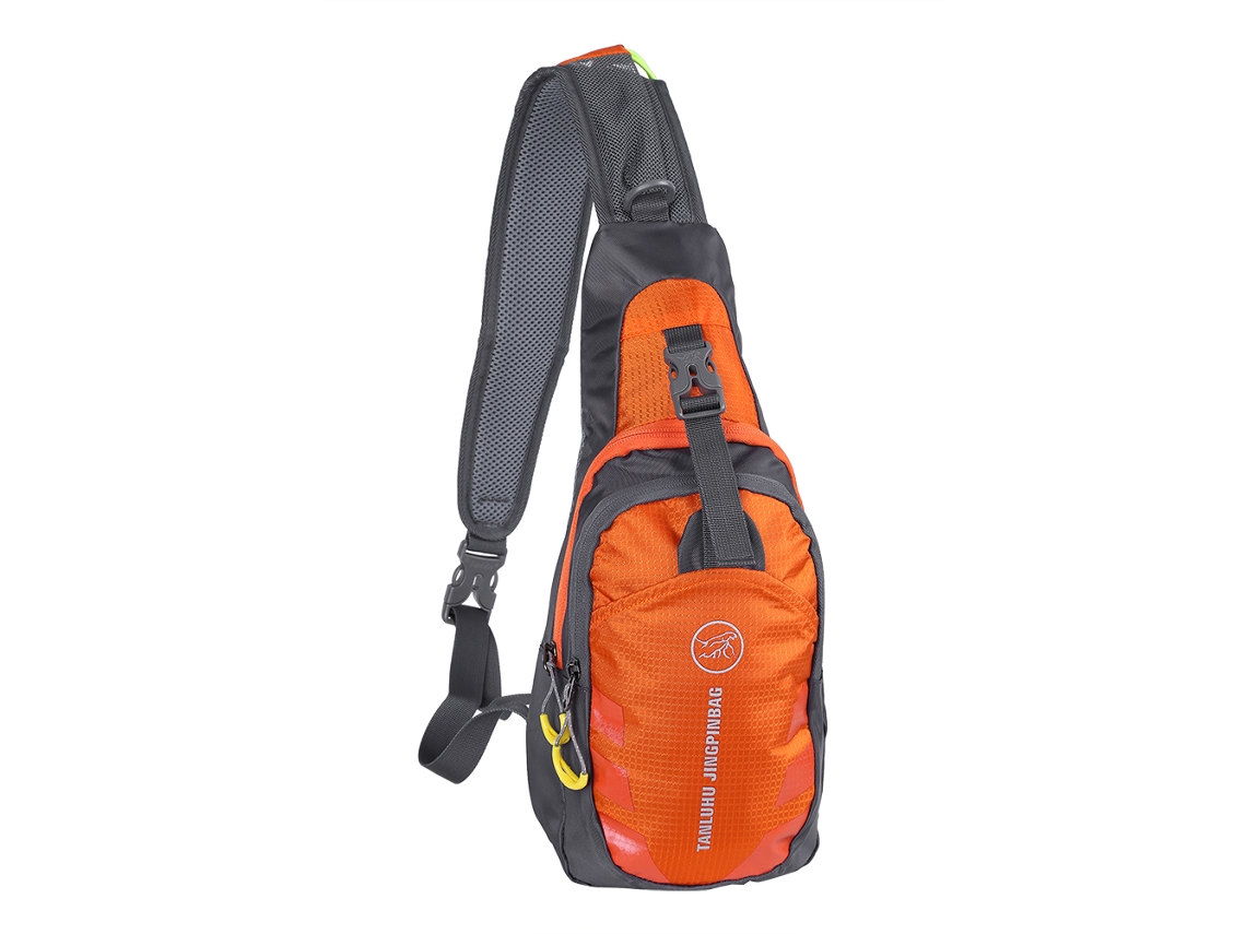 Bolsa Bandolera Resistente Al Agua Multifunción Mochila Hombro Pecho Cruzada Naranja