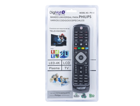 Mando A Distancia Universal Para Smart Tv Digivolt Ph-42 (Negro)
