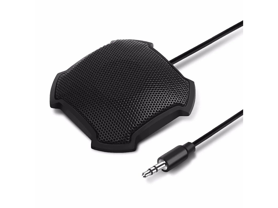Micrófono estéreo de condensador omnidireccional de 360° con conector de 3,5 mm para reuniones, llamadas de voz, ordenadores y computadoras de escritorio - Chaberlu