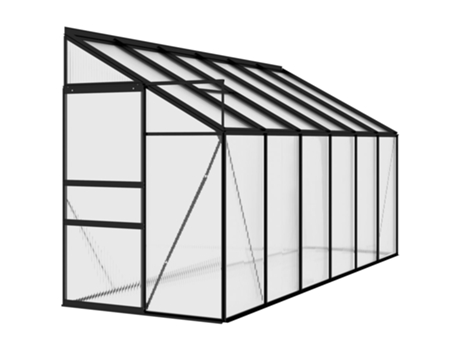 Invernadero VIDAXL de Aluminio Gris Antracita 7,44 m³