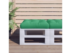Cojín grande para sofá, Pallets, 60x60x12 cm, Tela verde, HARLANV1