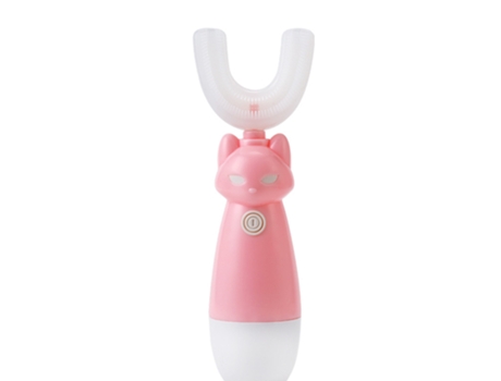 Cepillo de dientes Eléctrico Infantil en U 360° Autolimpiante Ultrasónico 3-7 Años Rosa