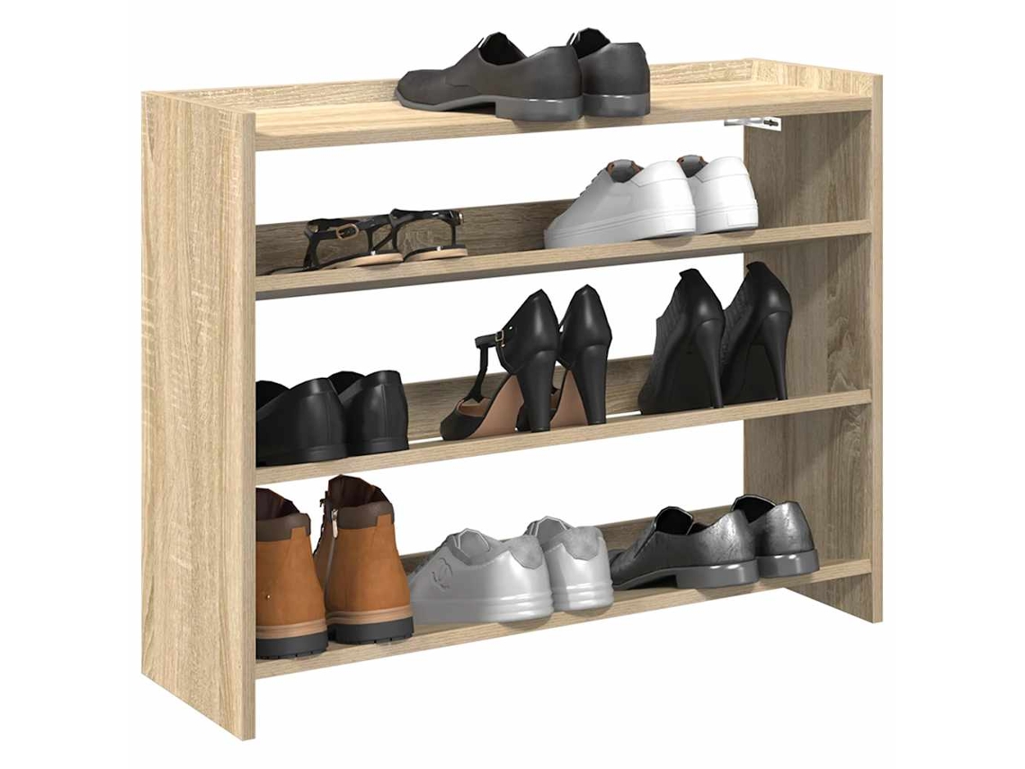 Mueble Zapatero | Armario Zapatero Madera Contrachapada Roble Sonoma 80x25x62 Cm