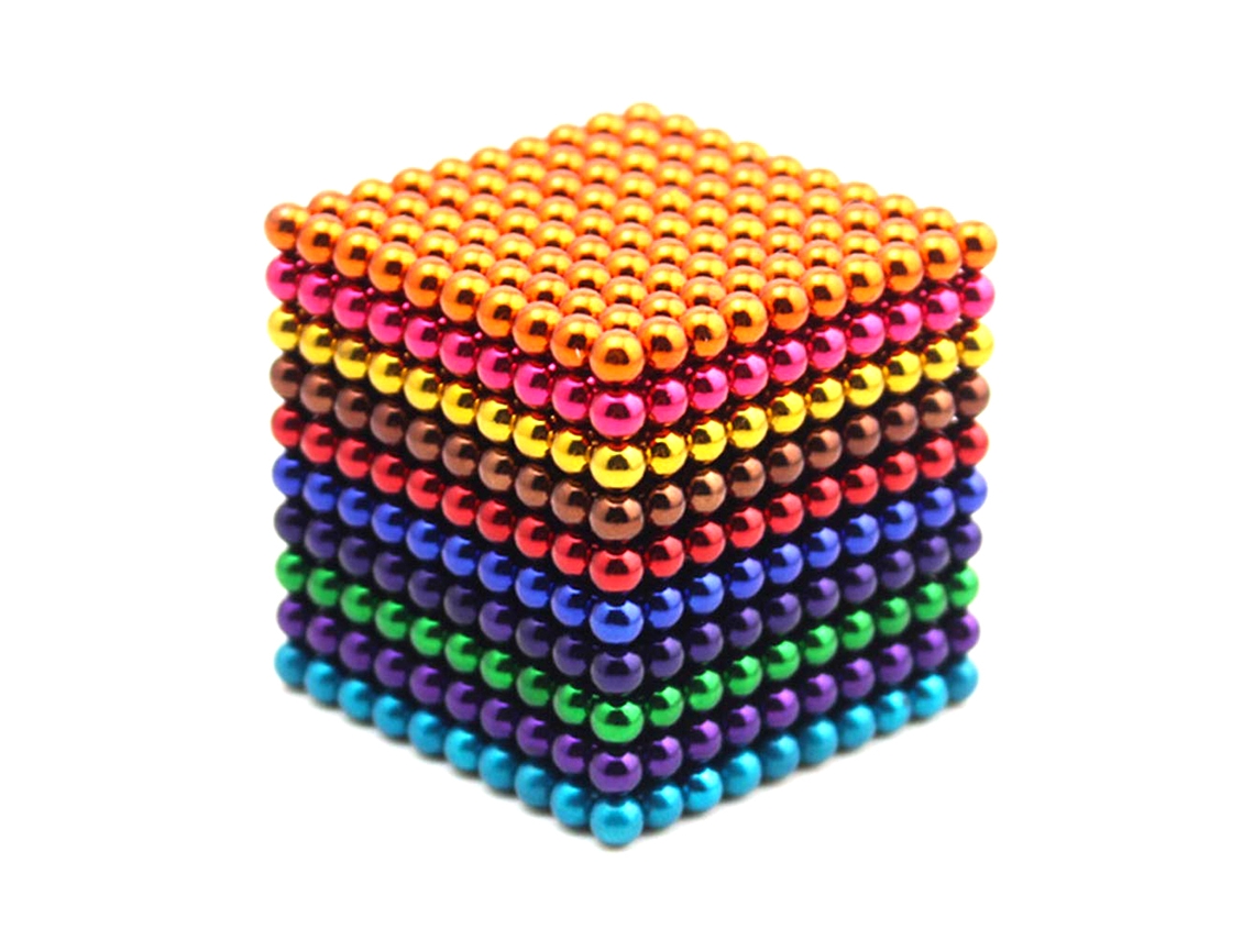 1000 Piezas Bolas Magnéticas 5mm Juego De Construcción Cubo Mágico Para Aliviar El Estrés 10 Colores Mixtos