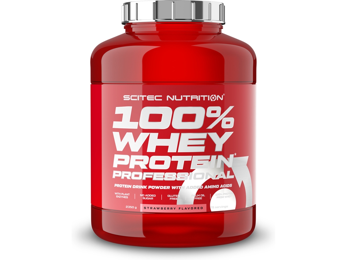 Proteína SCITEC NUTRITION 100% Professional Fórmula Mejorada Ni Azúcares (2.35 Kg - Fresa)