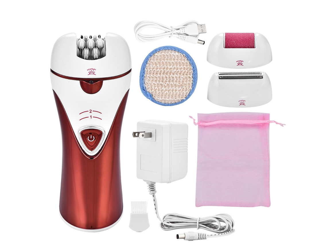 Máquina De Depilación Eléctrica 3 En 1 Para Mujeres Depilador Epilador Pedicura Rojo