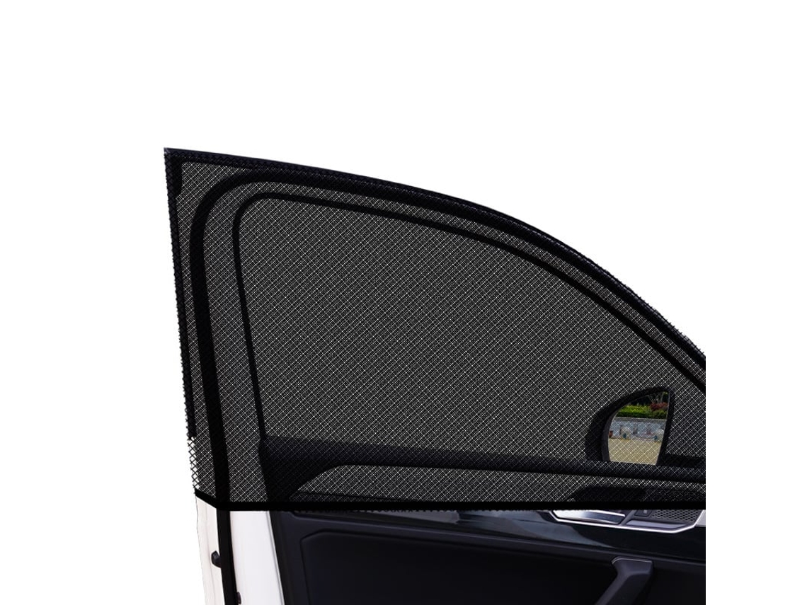 Par 2 Cortinas Malla Reforzada Ventanillas Delanteras Universal Coche Anti-uv Antiinsectos Intimidad