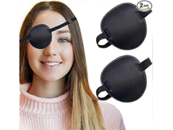 Omni-2 Parches Oculares Suaves Ajustables Para Ojo Ambliópico Izquierdo O Derecho Happy H Azul
