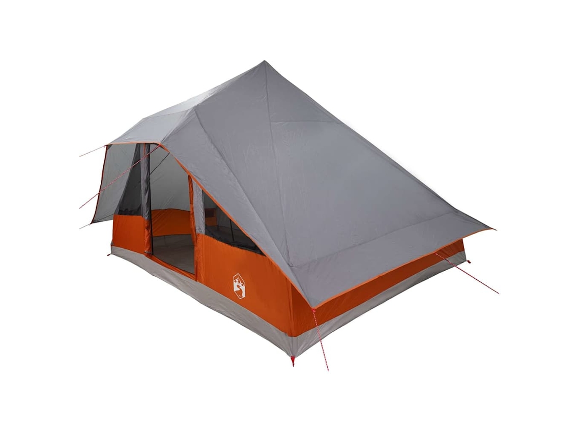 Carpa Tipi Con Techo Gris Y Naranja 364 X 281 X 257 Cm Tafetán