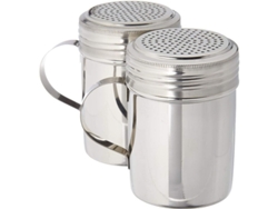 Juego De 2 Azucareros/salteadores Versátiles De Acero Inoxidable, 295 Ml (10 Oz), Aptos Para Lavavajillas.